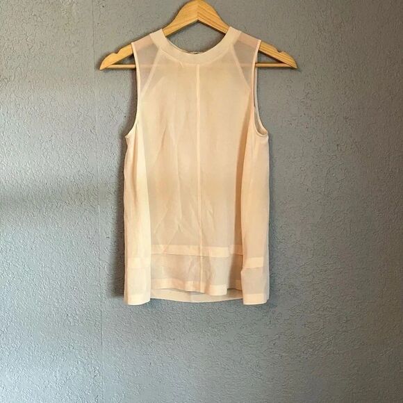Madewell Silk Incline Tank Light Blush Pink Womens Tank Size XS Silk - Picture 3 of 7